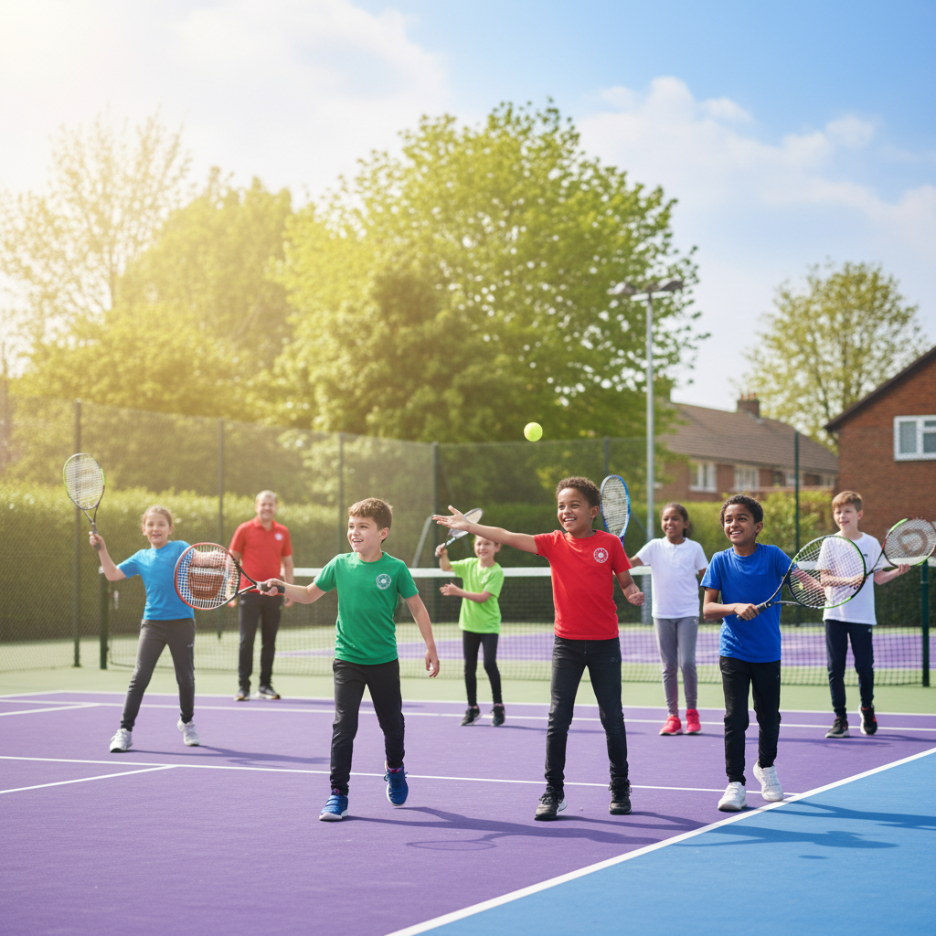 kids tennis fun safe everyone welcome inclusive Finchley north london accredited